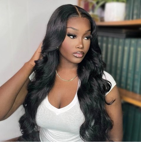 Natural Color Body Wave Pre-Cut Glueless Wig Lace Front 24' (FABA HAIR)