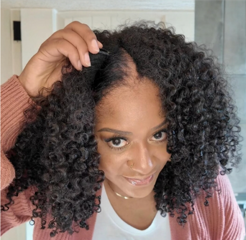 Curly BYE BYE Leave-Out Thin Part Wig