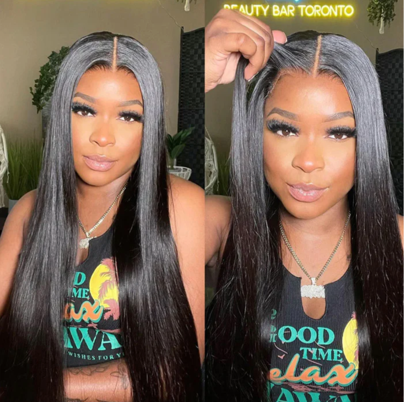 Silky Straight Wig Glueless 4x4 HD Lace Closure Wigs Human Hair